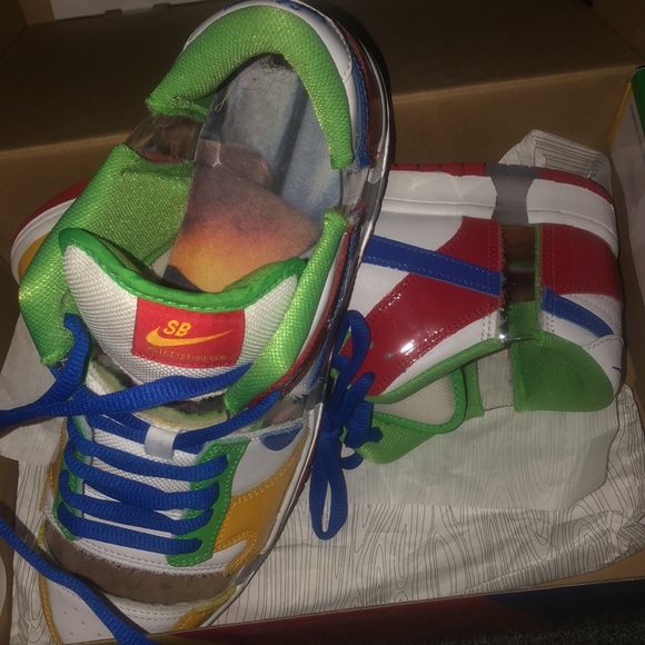 NEW Nike SB Dunk Low Ebay Sandy Boedecker WHITE/Royal FD8777-100 Men's Sz 10.5 - Picture 4 of 4